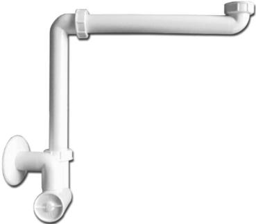 Raumspar-Waschtisch-Möbelsiphon DN40x5/4" HL137/40